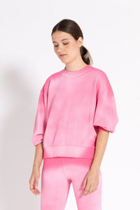 Round-neck sweatshirt ALMA Hot pink Gradient