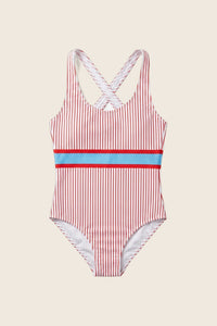 Olivia Backstrap Swimsuit, Striped