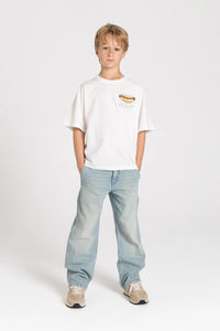 Pantalon baggy HAMMER Bleu sale délavé