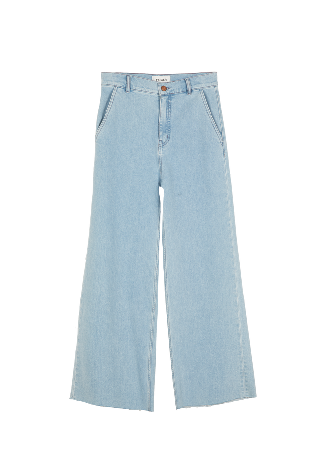 CHARLIE Bleached Blue Loose Fit Cropped Jeans Shop Now